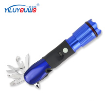 Head Multi-functional Multi-tools Safety Hammer Rechargeable Flashlight High Power LED Flashlight Aluminium Alloy T6 18650 90 60